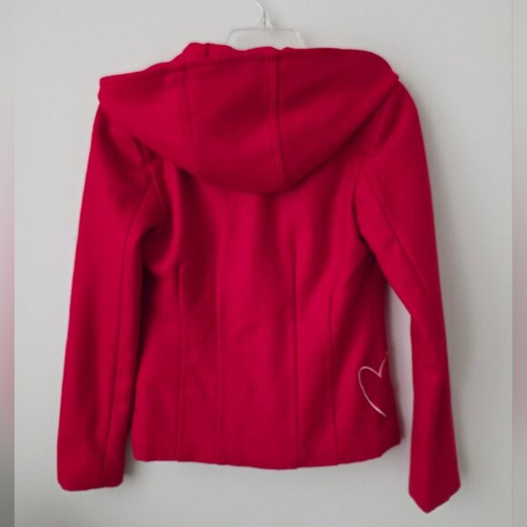 FIORUCCI | Wool Jacket Hooded Red Sz XS - Picture 2 of 6